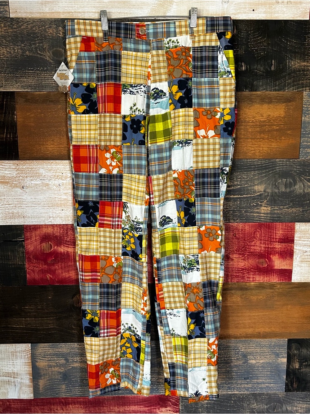 Loudmouth Patchwork Plaid Multi-Color Pants golf pants NWT